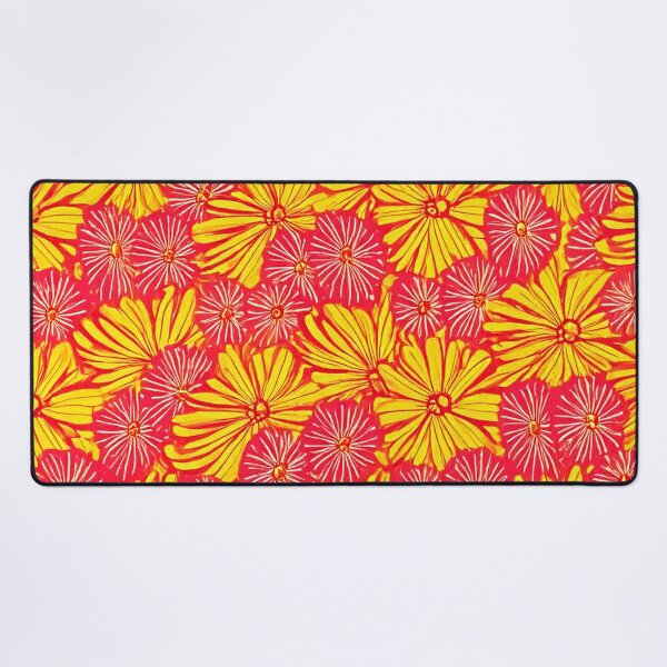 Item preview, Bright Yellow and Pink Floral Pattern designed and sold by SassyArtistry.