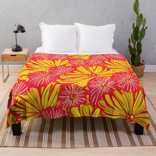 Item preview, Bright Yellow and Pink Floral Pattern designed and sold by SassyArtistry.