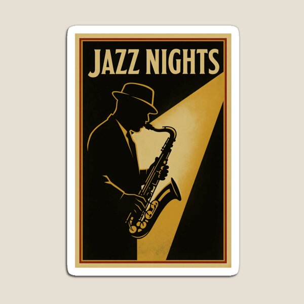 Item preview, Midnight Jazz – Vintage Saxophone Poster designed and sold by ArcadiaSilence.