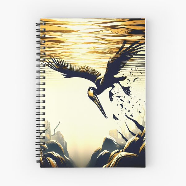 Item preview, Charcoal Pelican Diving, Ai Generated Art  designed and sold by ACC .