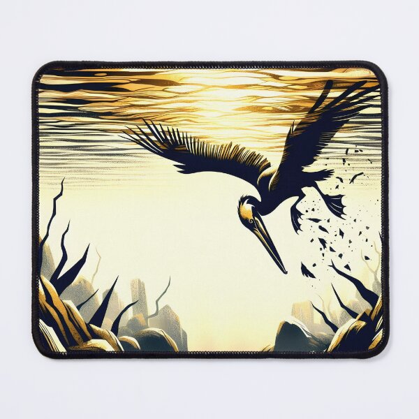 Item preview, Charcoal Pelican Diving, Ai Generated Art  designed and sold by ACC .