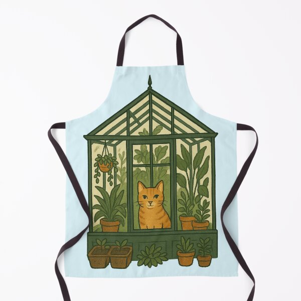 Item preview, Cat in the Greenhouse – Cozy Greenhouse Plant Lover Sticker designed and sold by Feral Confetti.