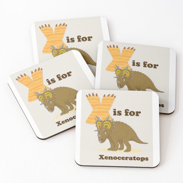 Item preview, X is for Xenoceratops | Dinosaur Alphabet Kids Poster designed and sold by FilizDesigner.