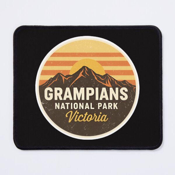 Item preview, Vintage retro sunset Grampians National Park Victoria Australia designed and sold by SkeletonsDanger.