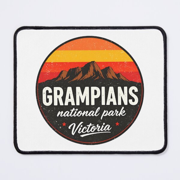 Item preview, Vintage Retro Sunset Grampians National Park Victoria Australia mountains designed and sold by SkeletonsDanger.