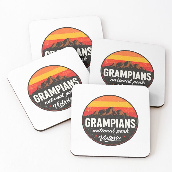 Item preview, Vintage Retro Sunset Grampians National Park Victoria Australia mountains designed and sold by SkeletonsDanger.