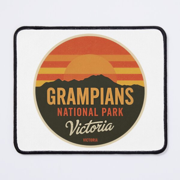 Item preview, Vintage Retro Sunset Grampians National Park Victoria Australia adventures designed and sold by SkeletonsDanger.