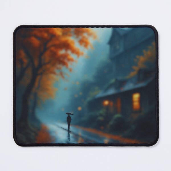 Item preview, Autumn Rain Walk by Cozy Cabin – Moody Nightscape by NegarTv Designs designed and sold by NegarTv Designs.