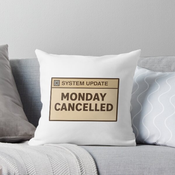 Item preview, System Update: Monday Cancelled – Funny Retro Popup designed and sold by WojcikDesigners.