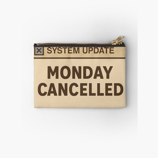 Item preview, System Update: Monday Cancelled – Funny Retro Popup designed and sold by WojcikDesigners.