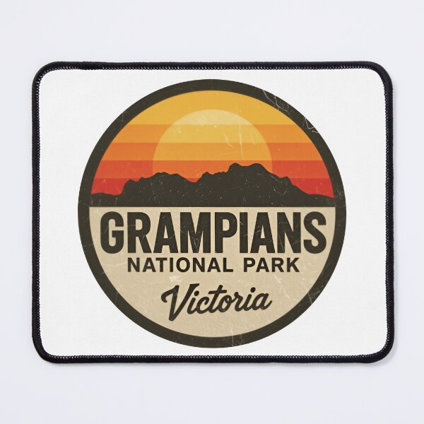 Item preview, Vintage Retro Sunset Grampians National Park Victoria Australia wilderness designed and sold by SkeletonsDanger.