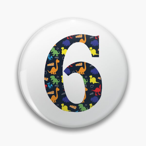 Artikelvorschau, Kinder Dinosaurier 6. Geburtstag 6 Jahre alt Rawr ich bin 6 entworfen und verkauft von Blok45.