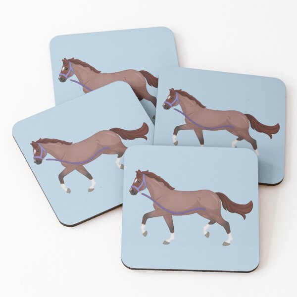 Item preview, Red Roan Cartoon Horse - Horse on the Loose Illustration  designed and sold by Art By Drina.