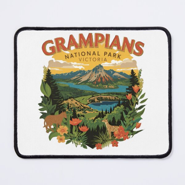 Item preview, Grampians National Park Victoria Australia flowers florals mountains designed and sold by SkeletonsDanger.