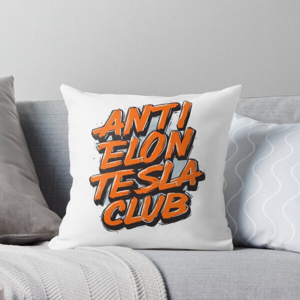 Item preview, “ANTI ELON TESLA CLUB” Bold Statement Sticker designed and sold by BubbleDream Art .