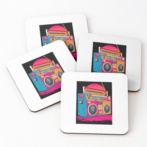 Item preview, 80s Retro Neon Boombox designed and sold by mariaben33.