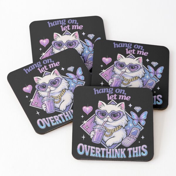 Item preview, Hang On, Let Me Overthink This | Y2K Glam Cute Aesthetic funny overthinker t-shirt for women y2k style designed and sold by AstroGlamStudio.