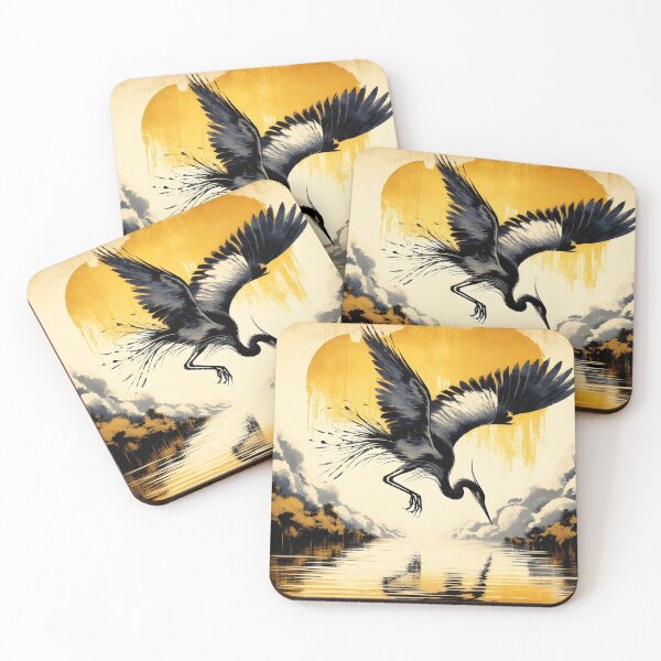 Item preview, Charcoal Heron Diving, Ai Generated Art  designed and sold by ACC .