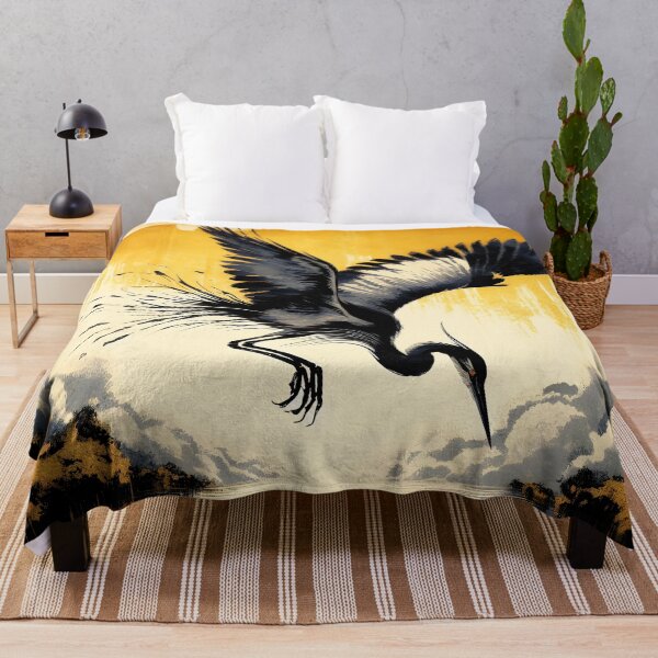 Item preview, Charcoal Heron Diving, Ai Generated Art designed and sold by ACC .