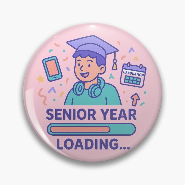 Item preview, Senior Year Loading | Graduation Countdown | Gen Z School Motivation Sticker designed and sold by Feline Rockstars.