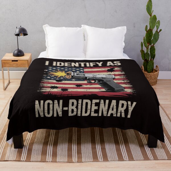 Item preview, Gun American Flag I Identify As Non-Bidenary designed and sold by sheenmi.