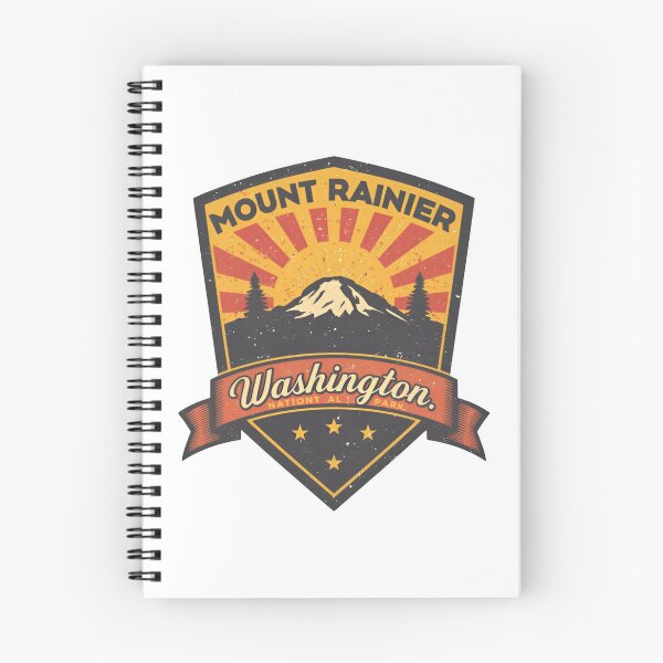 Item preview, Vintage retro sunset Mount Rainier National Park Washington mountains mt rainer designed and sold by SkeletonsDanger.