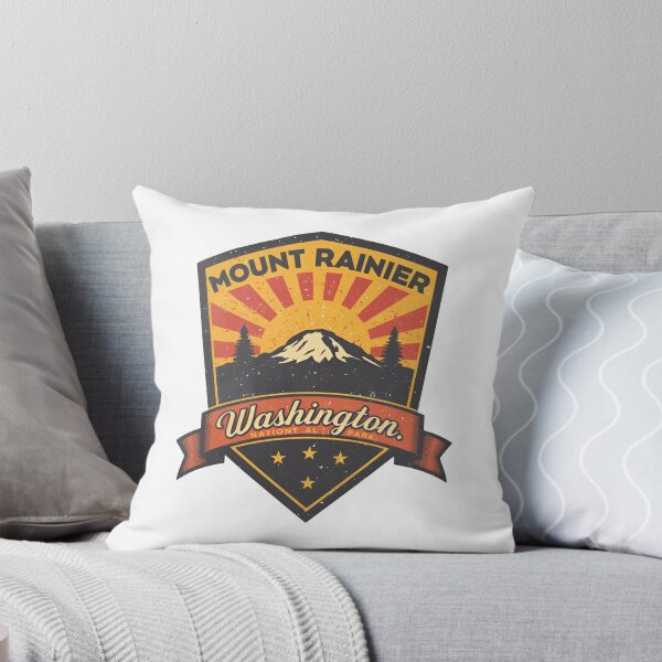 Item preview, Vintage retro sunset Mount Rainier National Park Washington mountains mt rainer designed and sold by SkeletonsDanger.
