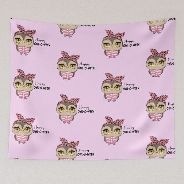 Item preview, Happy Owl-o-ween designed and sold by NettiesWallArt.