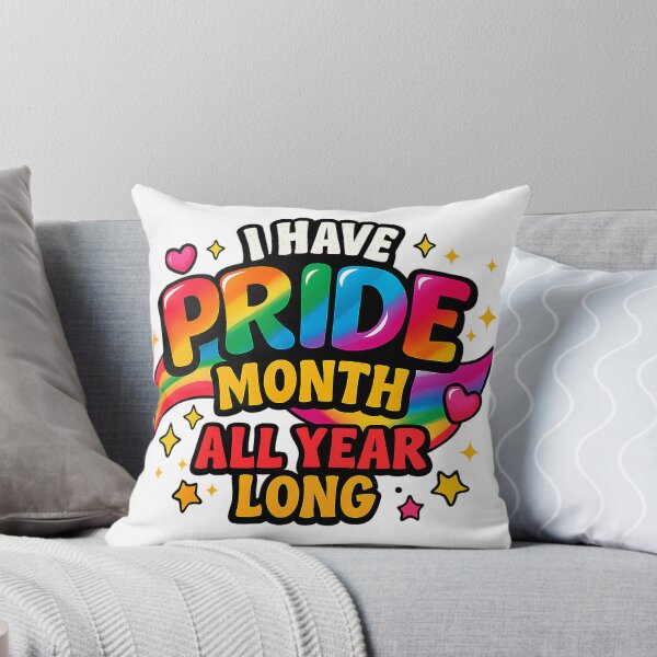 Item preview, I Have Pride Month All Year Long – LGBTQ+ Rainbow T-Shirt designed and sold by JerryBahama.