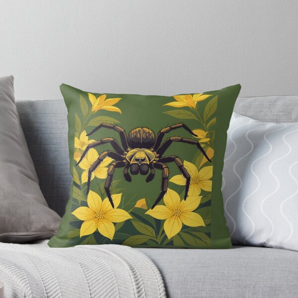 Item preview, Wolf Spider Surrounded By Yellow Jasmine Flowers designed and sold by taiche.