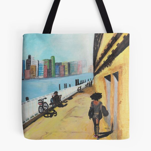Item preview, City Girl Walking Acrylic Print designed and sold by lifecycleprints.