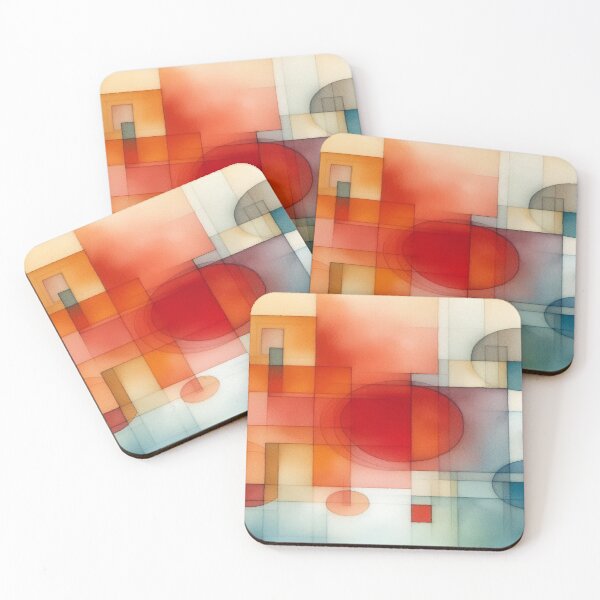 Item preview, Geometric Watercolor Flow – Rothko-style watercolor art with warm shapes and quiet colors designed and sold by FotoworldEdel.