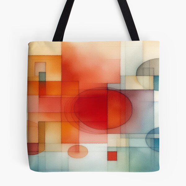 Item preview, Geometric Watercolor Flow – Rothko-style watercolor art with warm shapes and quiet colors designed and sold by FotoworldEdel.