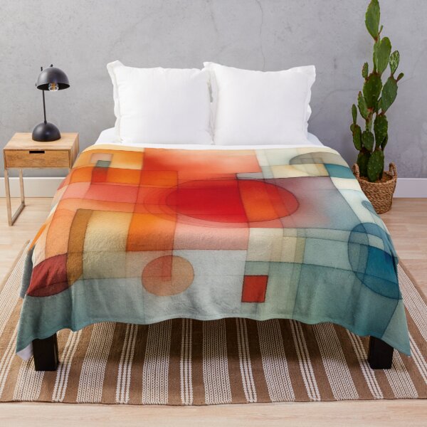 Item preview, Geometric Watercolor Flow – Rothko-style watercolor art with warm shapes and quiet colors designed and sold by FotoworldEdel.