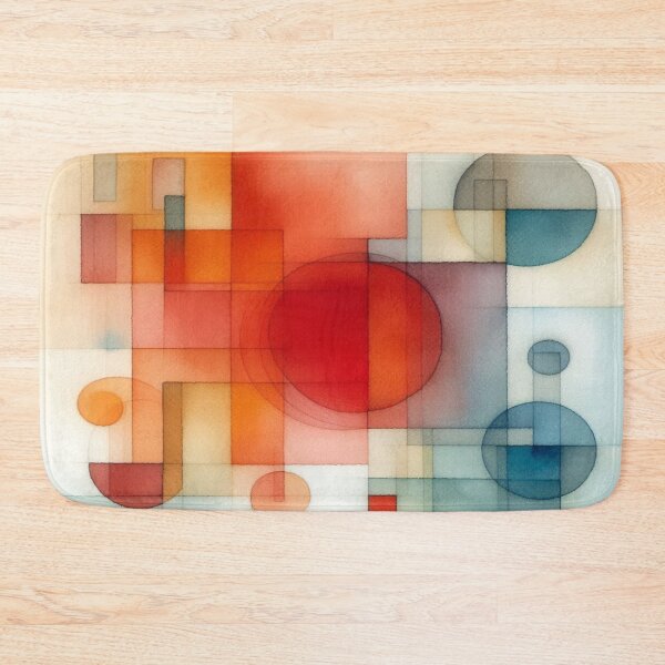 Item preview, Geometric Watercolor Flow – Rothko-style watercolor art with warm shapes and quiet colors designed and sold by FotoworldEdel.
