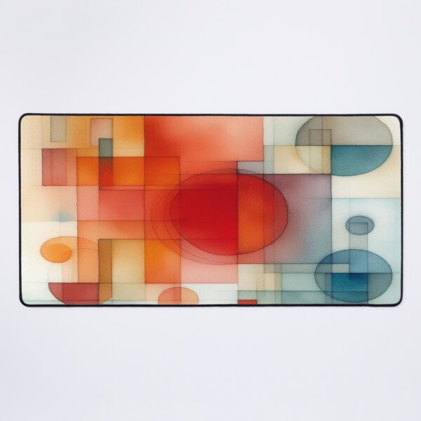 Item preview, Geometric Watercolor Flow – Rothko-style watercolor art with warm shapes and quiet colors designed and sold by FotoworldEdel.