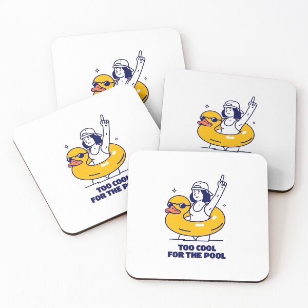 Item preview, "Too Cool For The Pool" - Funny & Sarcastic Rubber Duckie Summer T-Shirt - Humorous Slogan Design for Beach & Pool Lovers designed and sold by Colorful-Garden.