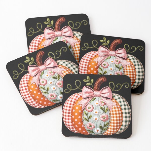 Item preview, Embroidered Pumpkin - Black designed and sold by FoxfireStardust.