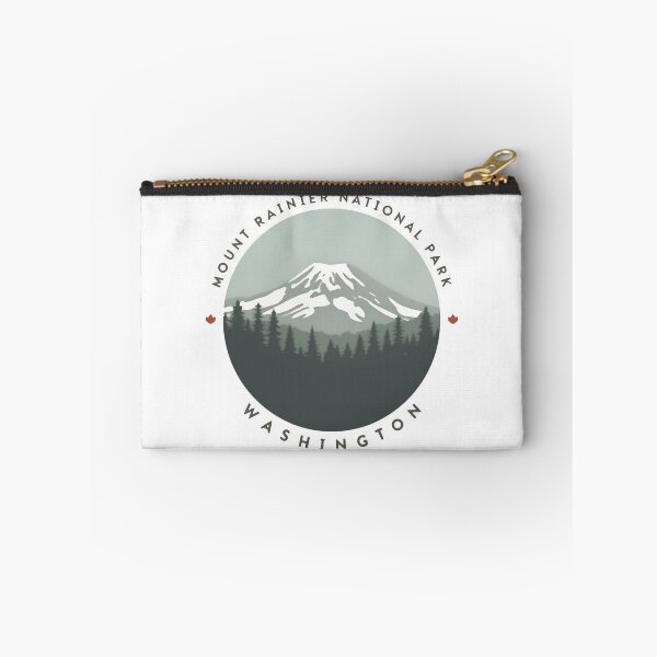 Item preview, Vintage Retro Trees Florals Mount Rainier National Park Washington adventures mt rainer designed and sold by SkeletonsDanger.