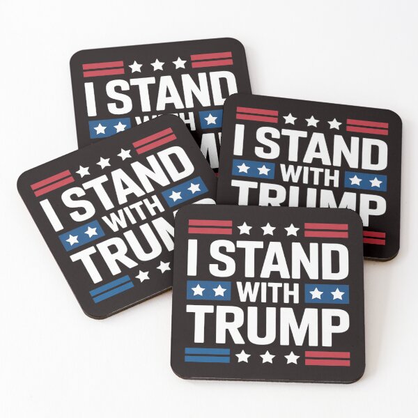 Item preview, I Stand With Trump American Flag USA Trump Supporter designed and sold by sheenmi.