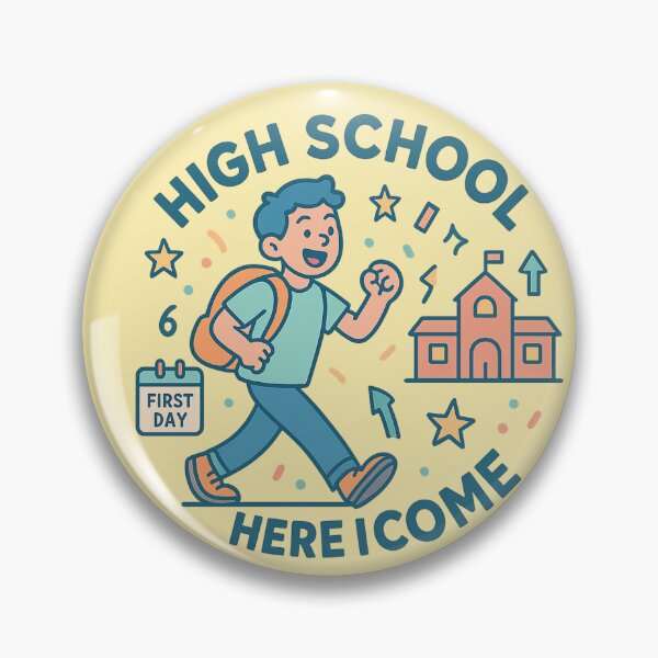 Item preview, High School Here I Come | Student Transition Sticker | Grade Milestone Gift designed and sold by Feline Rockstars.