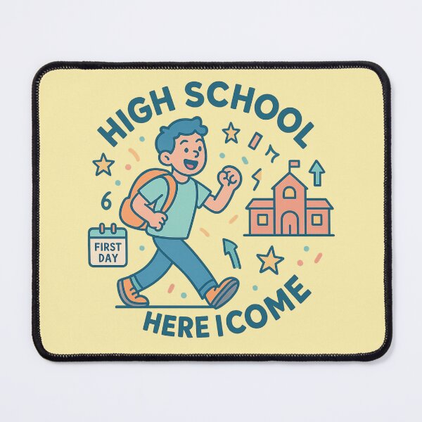 Item preview, High School Here I Come | Student Transition Sticker | Grade Milestone Gift designed and sold by Feline Rockstars.