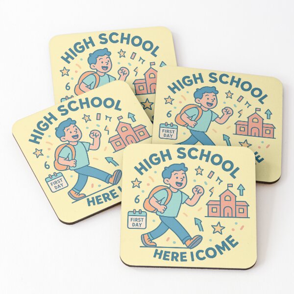 Item preview, High School Here I Come | Student Transition Sticker | Grade Milestone Gift designed and sold by Feline Rockstars.
