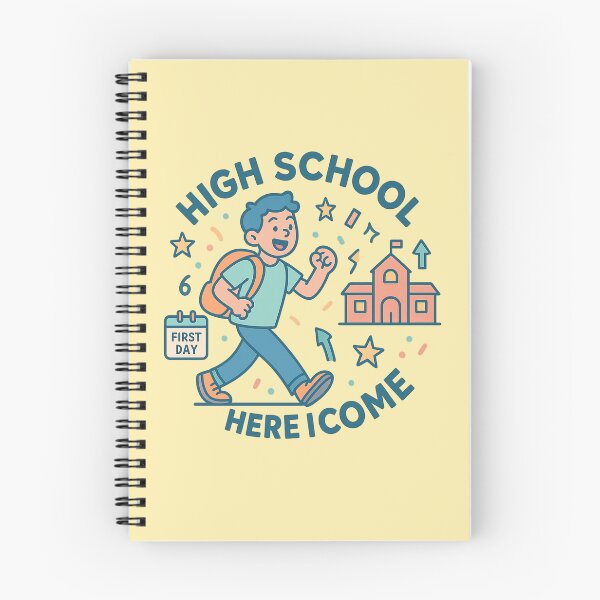 Item preview, High School Here I Come | Student Transition Sticker | Grade Milestone Gift designed and sold by Feline Rockstars.