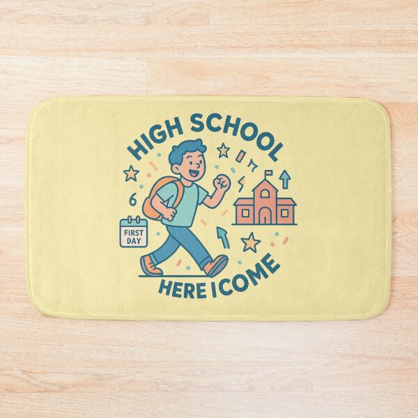 Item preview, High School Here I Come | Student Transition Sticker | Grade Milestone Gift designed and sold by Feline Rockstars.