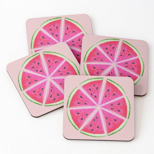 Item preview, Fanny watermelon pieces in the shape of a circle designed and sold by artoriginal.