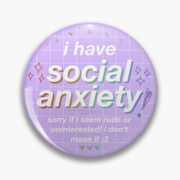 Item preview, I Have Social Anxiety (Purple Non-Transparent) designed and sold by art you cereal?!.
