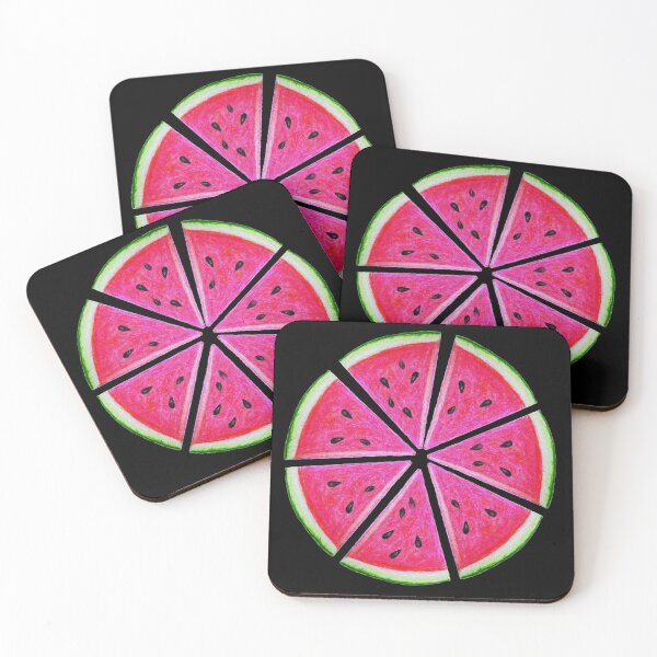 Item preview, Fanny watermelon pieces in the shape of a circle 2 designed and sold by artoriginal.