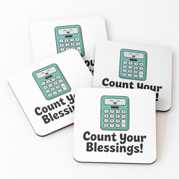 Item preview, Count Your Blessings! Cute Calculator Pun designed and sold by PMCreative.
