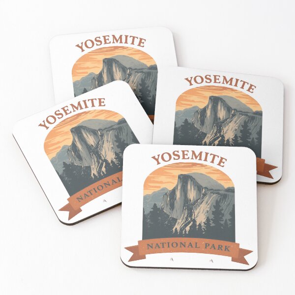 Item preview, Vintage Retro Sunset Yosemite National Park California Mountains designed and sold by SkeletonsDanger.